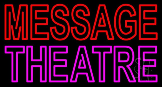 Custom Double Stoke Pink Theatre Neon Sign