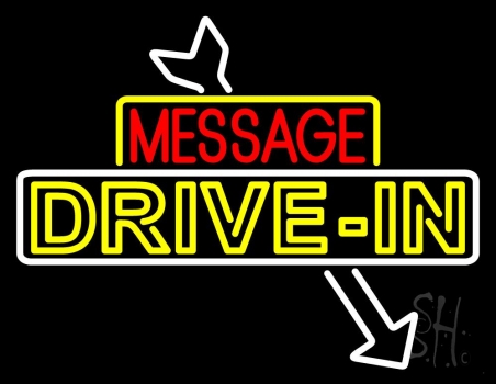 Custom Double Stroke Drive In Neon Sign