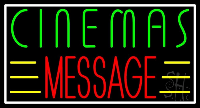 Custom Green Cinemas Neon Sign