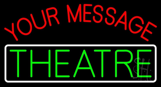 Custom Green Theatre Block Neon Sign