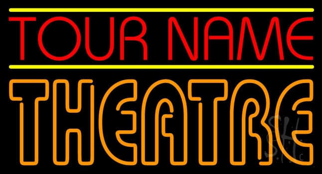 Custom Orange Theatre Neon Sign
