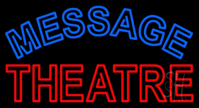 Custom Red Theatre Block Neon Sign
