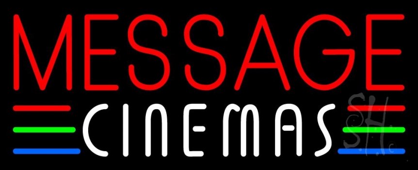 Custom White Cinemas Neon Sign