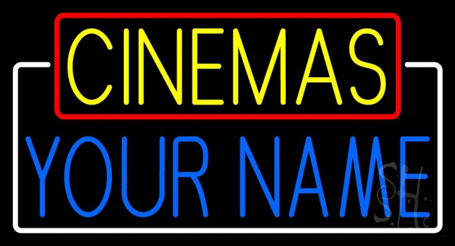 Custom Yellow Cinemas Neon Sign