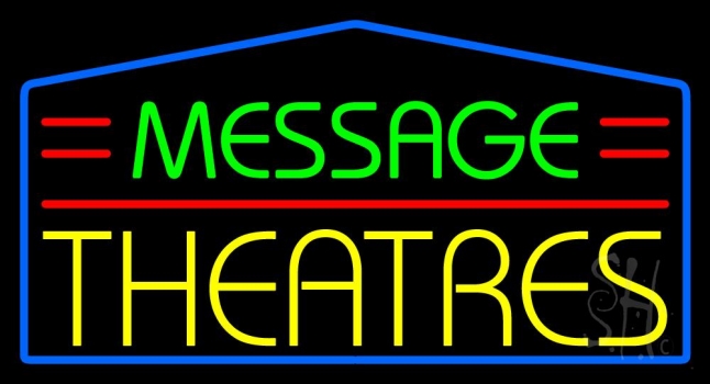 Custom Yellow Theatres Neon Sign