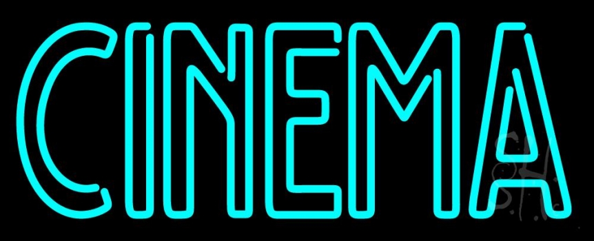 Double Stroke Cinema Neon Sign