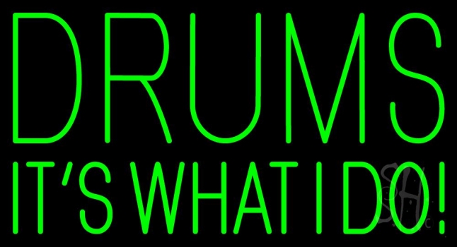 Green Drums 2 Neon Sign