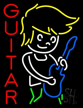 Guitar Band 3 Neon Sign