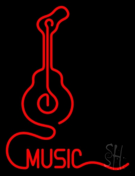 Guitar Music Neon Sign