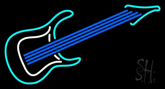 Guitar Logo Neon Sign