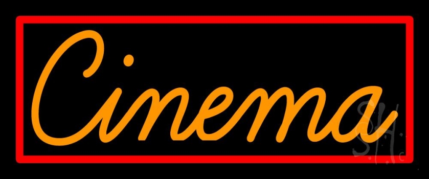 Orange Cinema Neon Sign