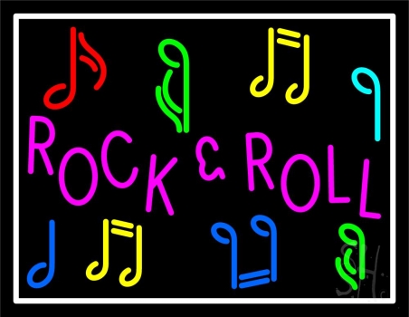 Pink Rock N Roll 1 Neon Sign