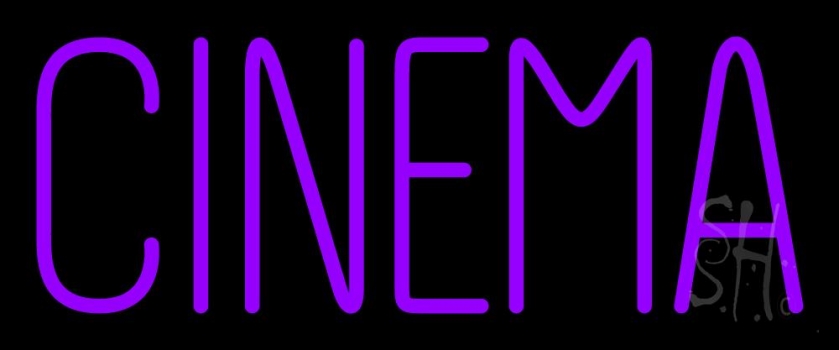 Purple Cinema Neon Sign