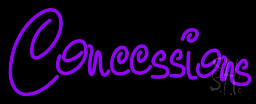 Purple Concessions Neon Sign
