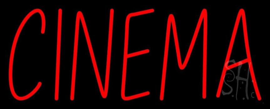 Red Cinema Block Neon Sign