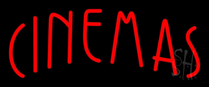 Red Cinemas Neon Sign
