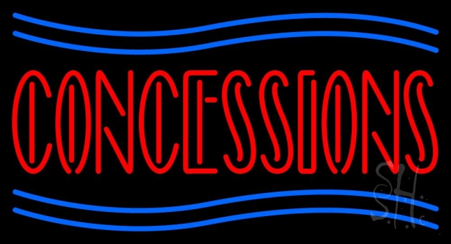 Red Concessions Neon Sign