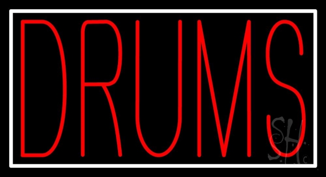 Red Drums Block 2 Neon Sign