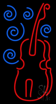 Red Guitar 1 Neon Sign