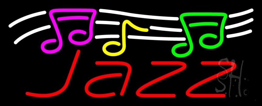 Red Jazz With Musical Note 2 Neon Sign
