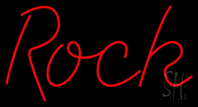 Red Rock Cursive Neon Sign