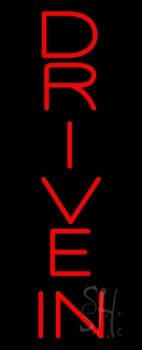 Vertical Drive In Neon Sign