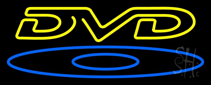 Yellow Dvd 1 Neon Sign