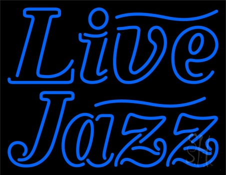 Blue Live Jazz 1 Neon Sign