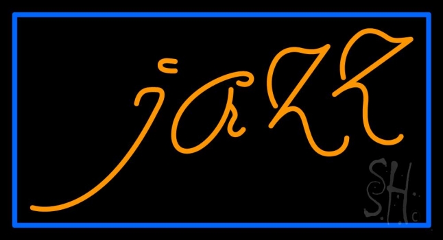 Jazz In Orange Neon Sign