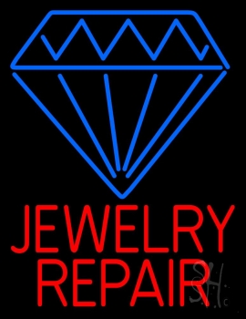 Jewelry Repair Block Neon Sign