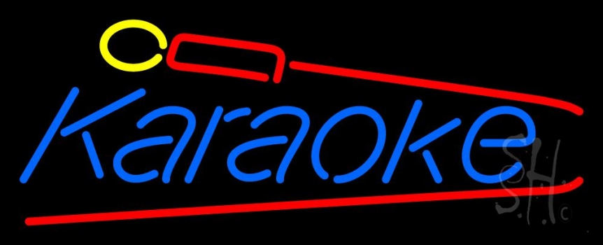 Karaoke And Microphone Neon Sign