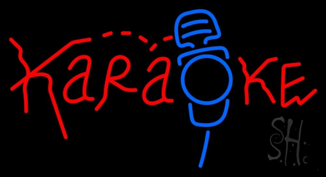 Karaoke Mike Neon Sign