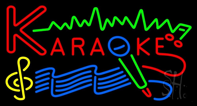 Karaoke Music Note 1 Neon Sign