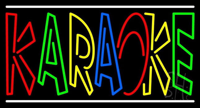 Multi Colored Karaoke 1 Neon Sign