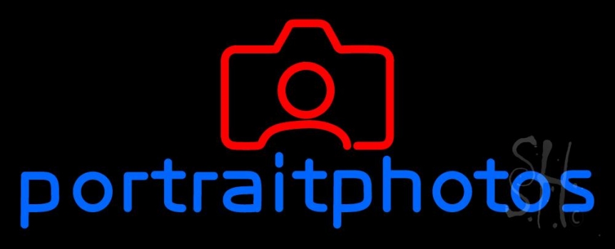 Portrait Photo With Camera Neon Sign