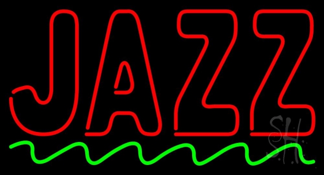 Red Colored Jazz Block Neon Sign
