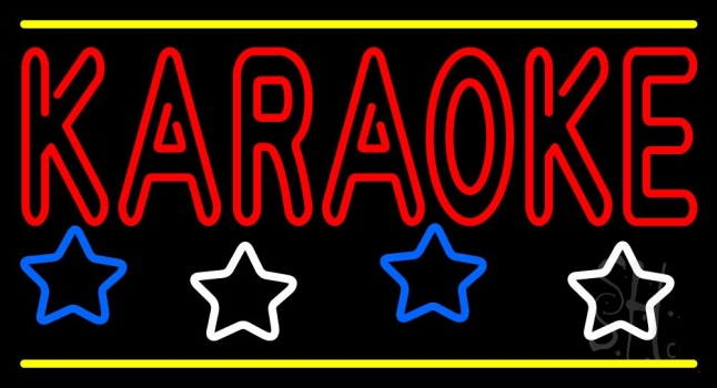 Red Karaoke Block 1 Neon Sign
