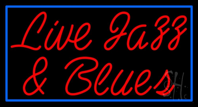 Red Live Jazz And Blues Cursive 1 Neon Sign
