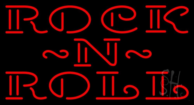 Rock N Roll Red Neon Sign