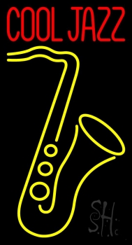 Saxophone Cool Jazz 1 Neon Sign