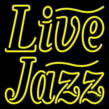 Yellow Live Jazz Neon Sign