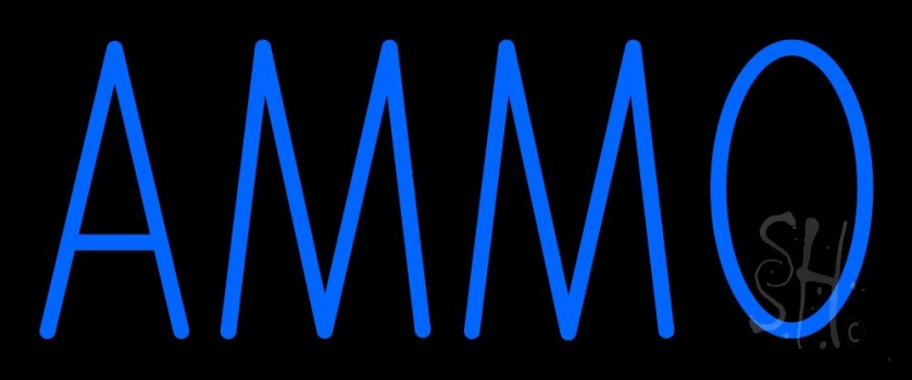 Blue Ammo Neon Sign