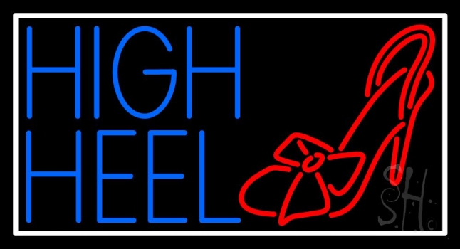 Blue High Heel With Sandal Neon Sign