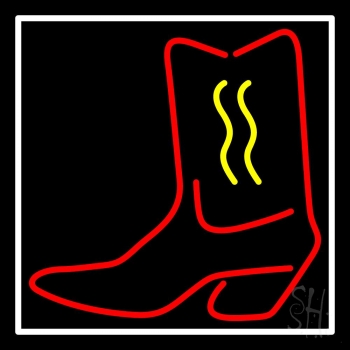 Cowboy Boot With Border Neon Sign