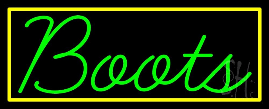 Cursive Boots Neon Sign