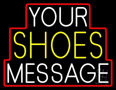 Custom Block Yellow Shoes Neon Sign