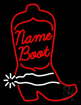 Custom Boot Red Neon Sign
