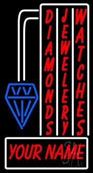 Custom Diamonds Jewelry Watches Neon Sign