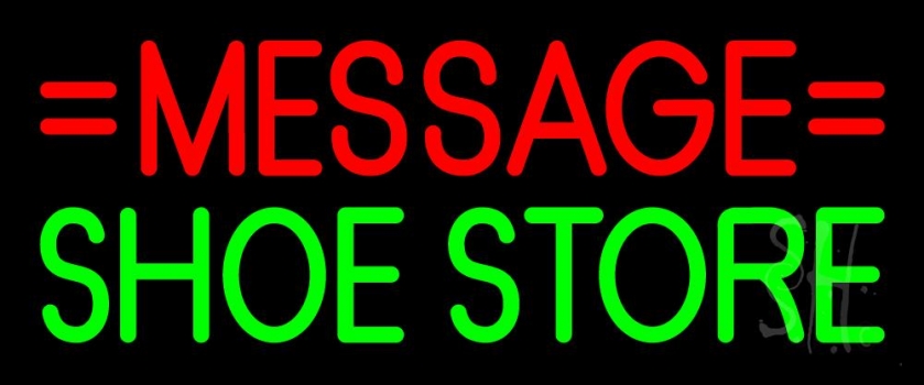 Custom Green Shoe Store Neon Sign