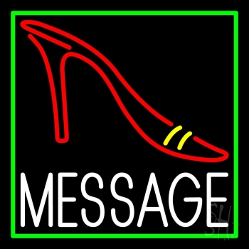 Custom High Heels With Border Neon Sign